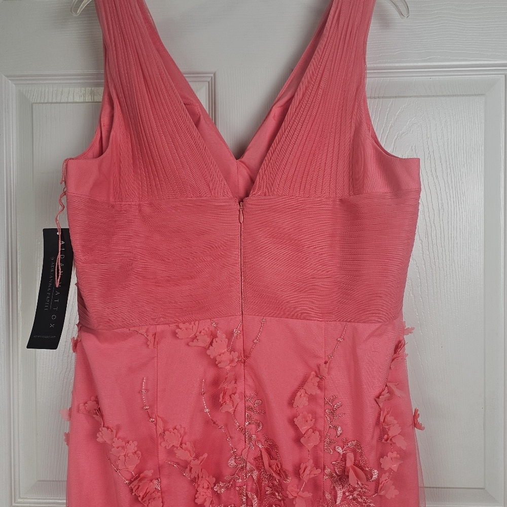 Adrianna‎ Papell Aidan Mattox NWT Floral Applique Embroidered Mermaid Gown 16 - Picture 13 of 16